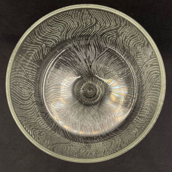 Vintage Hoosier Glass Wavy Clear Pedestal Candy Dish Compote - Picture 5 of 13